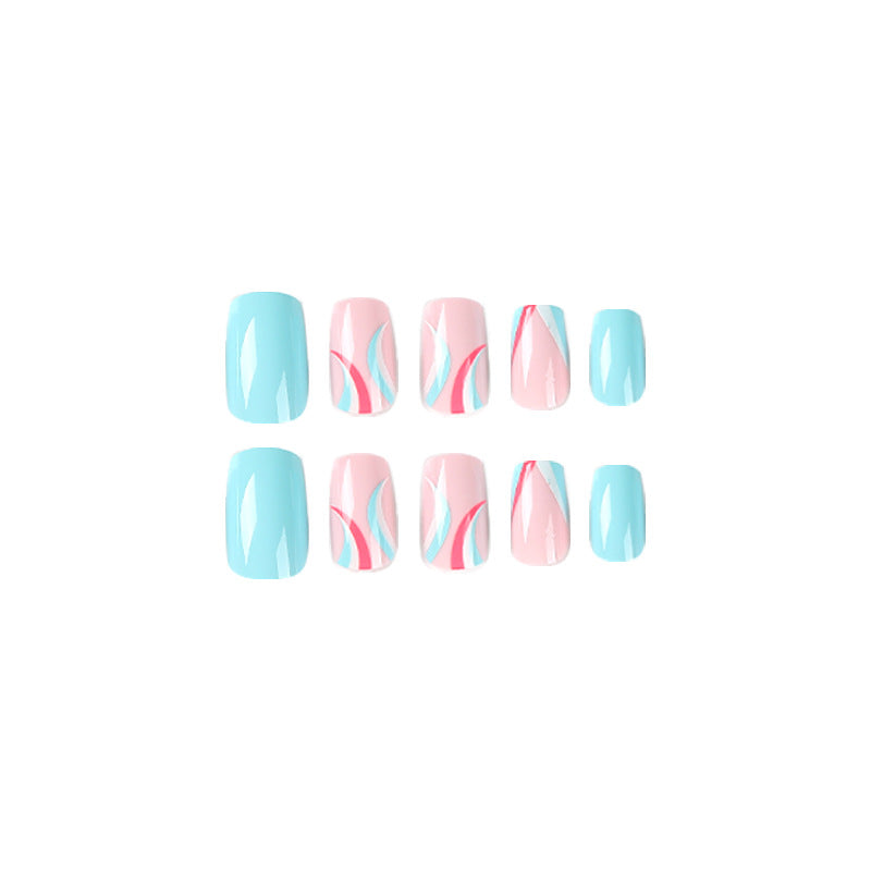 Wholesale Plastic Blue and White Powder Splicing Nail Enhancement Patches
